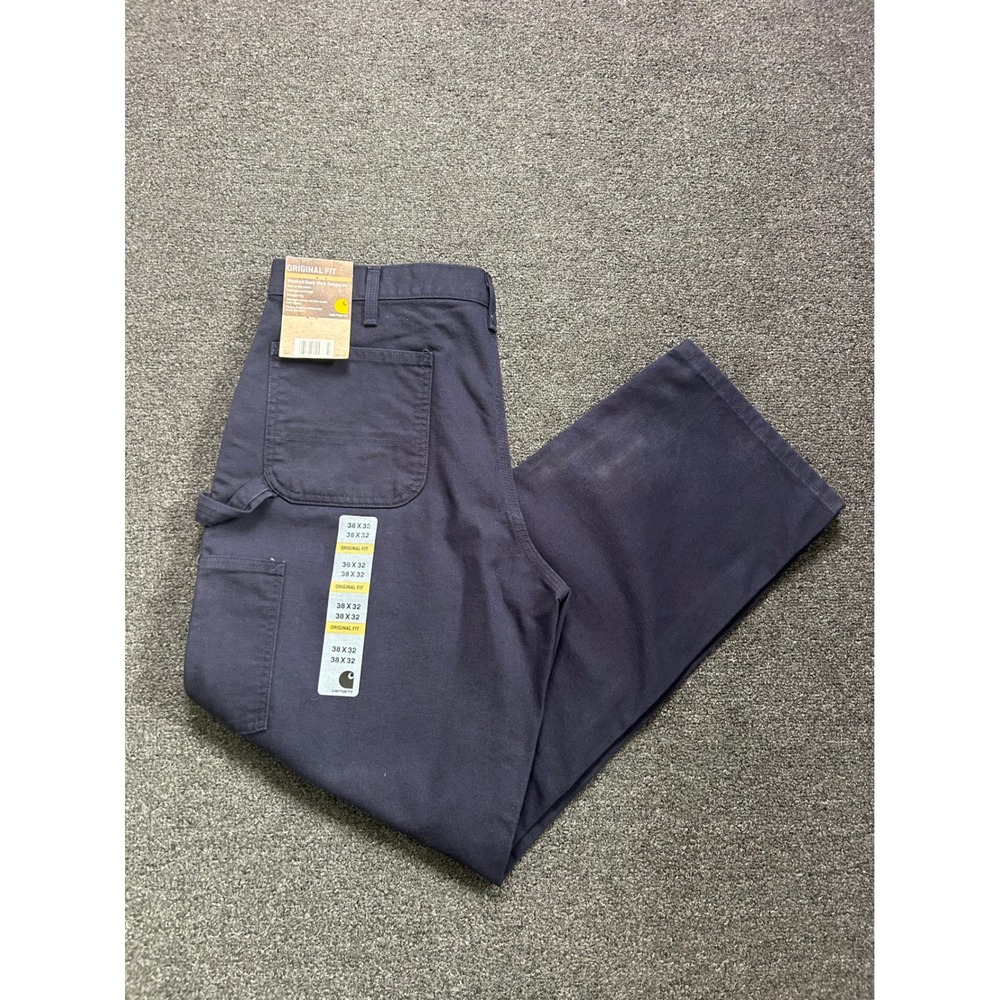 Carhartt B11 MDT Washed Duck Work‎ Dungaree Pants Navy Mens 38x32 Original Fit